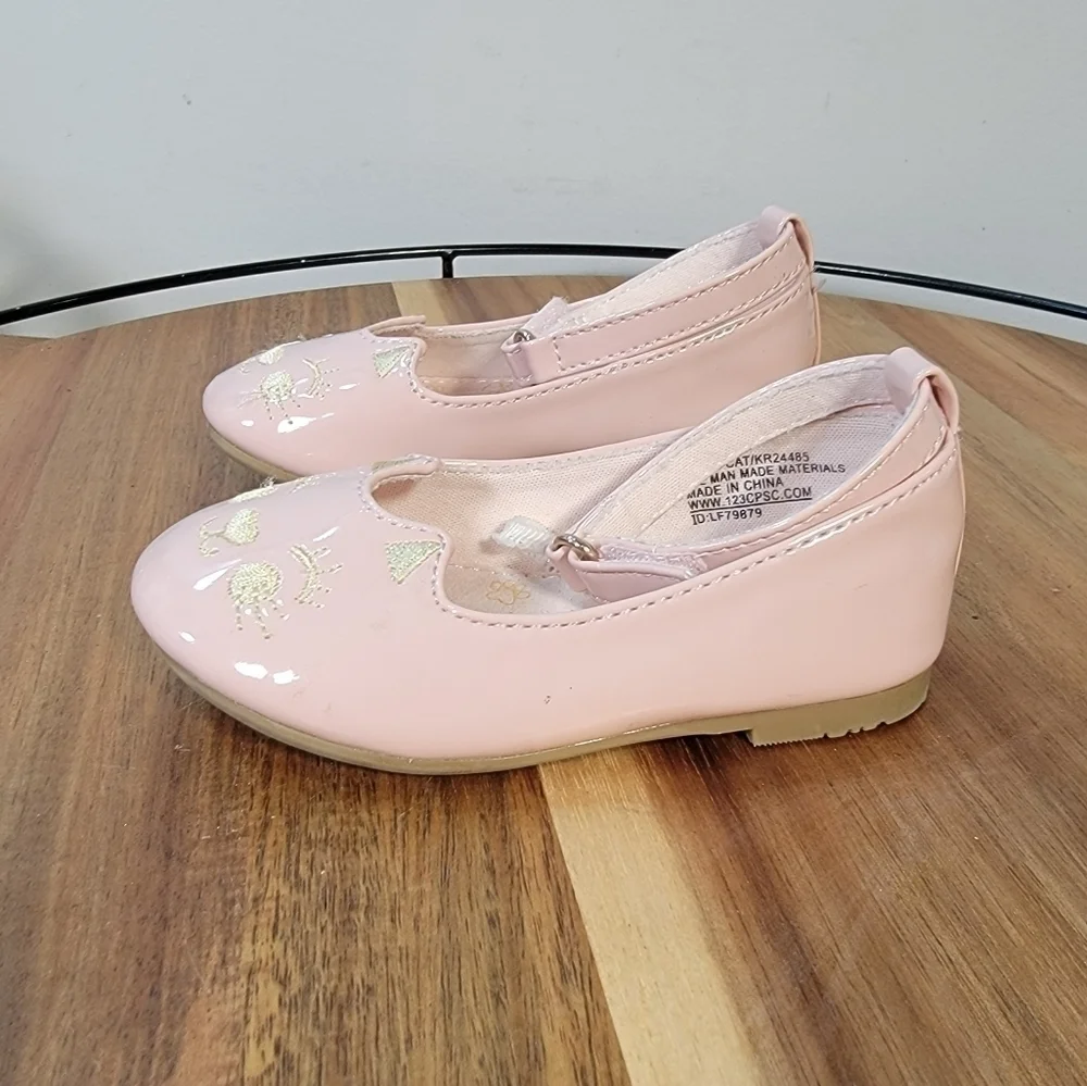 Seychelles Pink Vegan Patent Leather Kitty Cat Shoes Ankle Strap Size 5